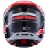 Casque Cross Alpinestars SM7 Rise Noir Argent Rouge Fluo