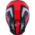 Casque Cross Alpinestars SM7 Rise Noir Argent Rouge Fluo