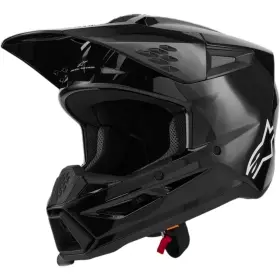Casque Cross Alpinestars S-M3 Solid Noir Brillant