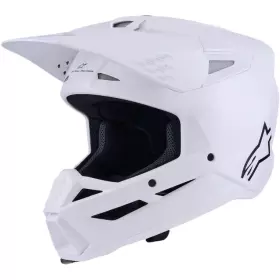 Casque Cross Alpinestars S-M3 Solid Blanc Brillant