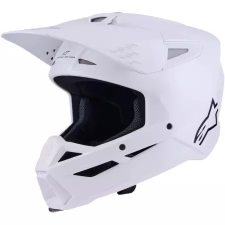 Casque Cross Alpinestars SM3 Solid Blanc