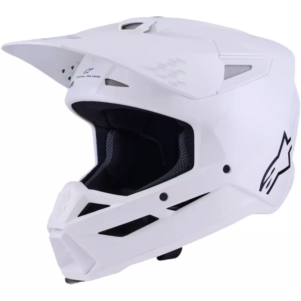 Casque Cross Alpinestars S-M3 Solid Blanc