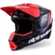 Casque Cross Alpinestars SM3 Radium Noir Rouge Fluo Blanc