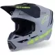 Casque Cross Alpinestars SM3 Radium Gris Noir Jaune Fluo Mat