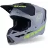 Casque Cross Alpinestars S-M3 Radium Gris Noir Jaune Fluo Mat