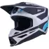 Casque Cross Alpinestars S-M3 Heat Argent Bleu Noir Mat