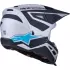 Casque Cross Alpinestars S-M3 Heat Argent Bleu Noir Mat