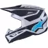 Casque Cross Alpinestars S-M3 Heat Argent Bleu Noir Mat