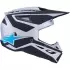 Casque Cross Alpinestars S-M3 Heat Argent Bleu Noir Mat