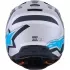 Casque Cross Alpinestars S-M3 Heat Argent Bleu Noir Mat