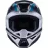 Casque Cross Alpinestars S-M3 Heat Argent Bleu Noir Mat