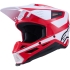 Casque Cross Alpinestars S-M3 Heat Rouge Blanc Noir