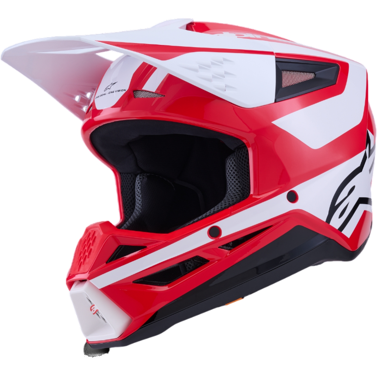 Casque Cross Alpinestars S-M3 Heat Rouge Blanc Noir