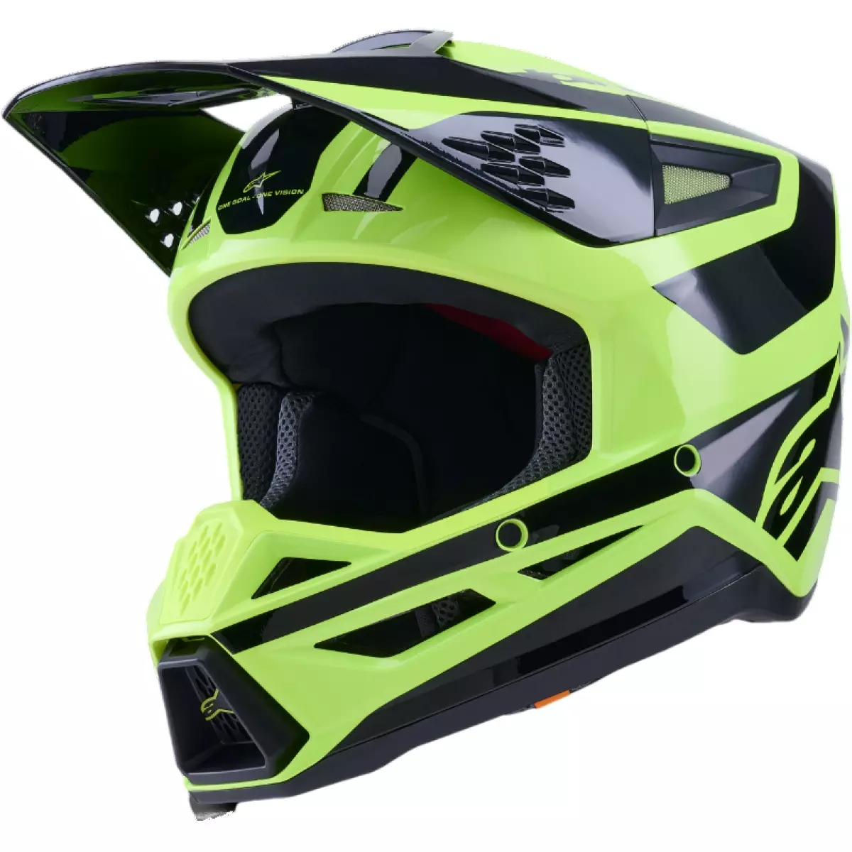 Casque Cross Alpinestars S-M3 Heat Jaune Fluo Noir