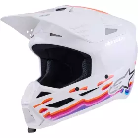 Casque Cross Alpinestars S-M3 Force Blanc Brillant