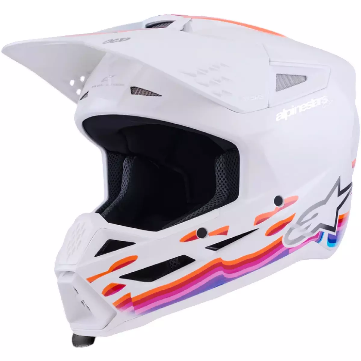 Casque Cross Alpinestars S-M3 Force Blanc