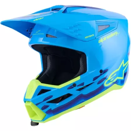 Casque Cross Alpinestars SM3 Force Bleu