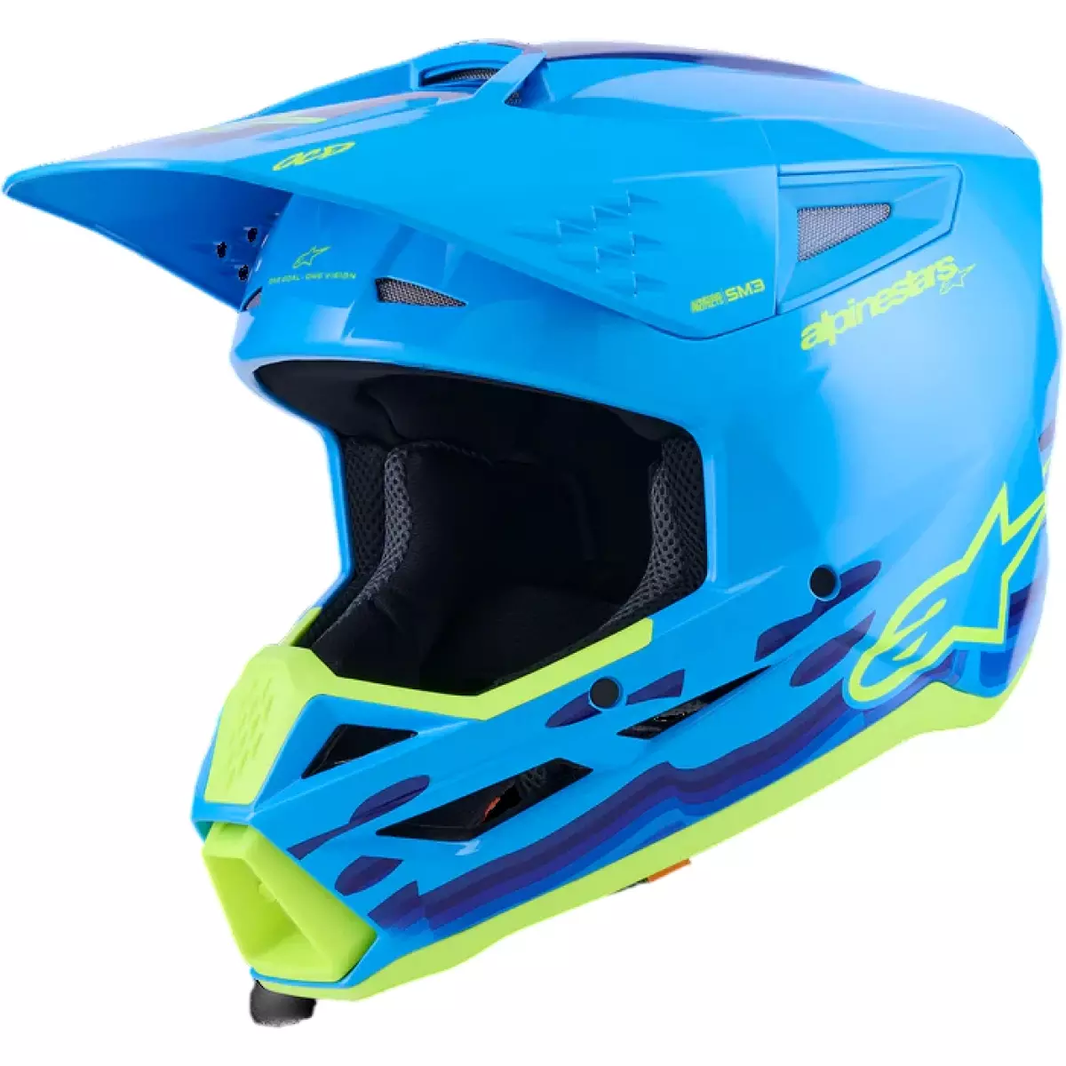 Casque Cross Alpinestars S-M3 Force Bleu