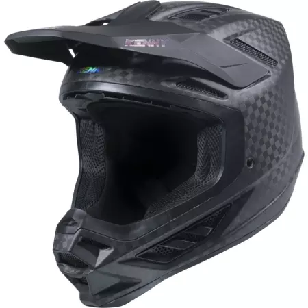Casque Cross Kenny Titanium Carbone "Big Carbon" Holographic Noir Mat