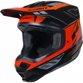 Casque Cross Kenny Titanium Graphic Orange Noir Brillant