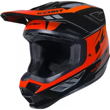 Casque Cross Kenny Titanium Graphic Orange Noir