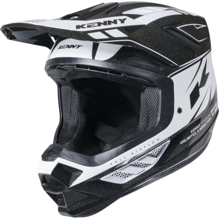 Casque Cross Kenny Titanium Graphic Caméléon Noir Blanc
