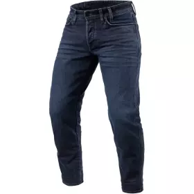 Jean Rev'It Ortes TF L30 Bleu Foncé Noir Usé