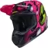 Casque Cross Kenny Performance Graphic + Pop System Rose Jaune Noir