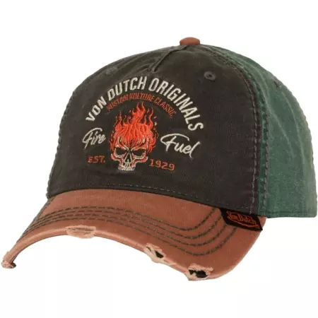 Casquette Helstons X Von Dutch Retro Vert