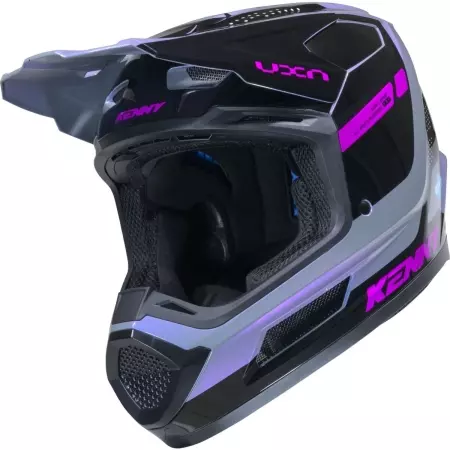Casque Cross Kenny Performance Graphic Violet Rose Noir