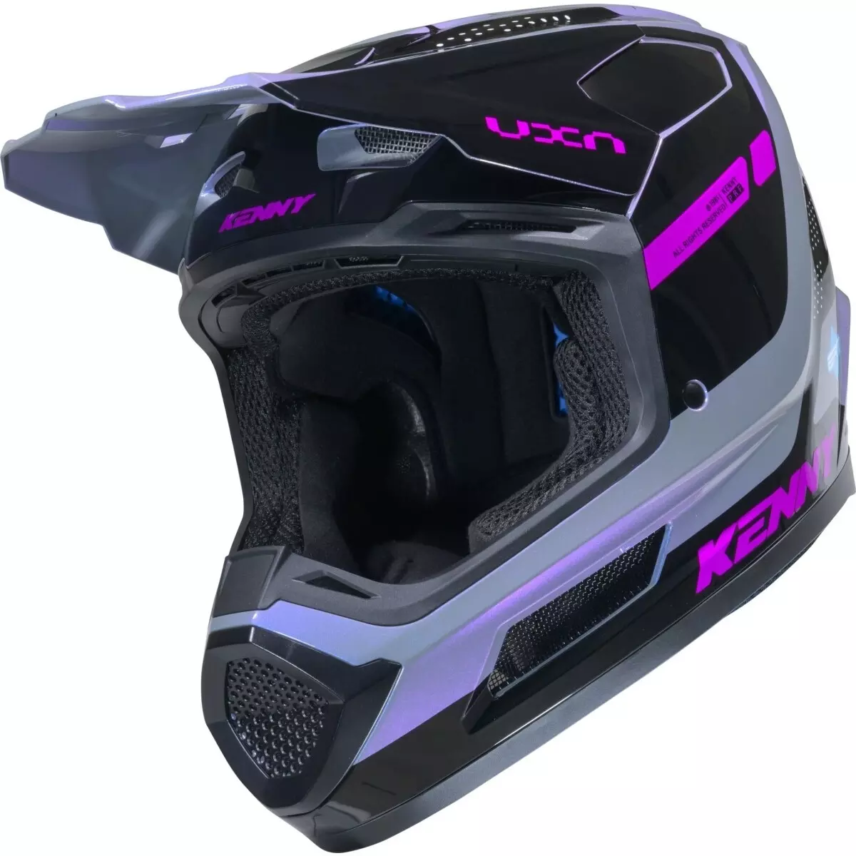 Casque Cross Kenny Performance Graphic Violet Rose Noir