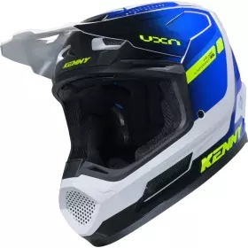 Casque Cross Kenny Performance Graphic Bleu Blanc Noir
