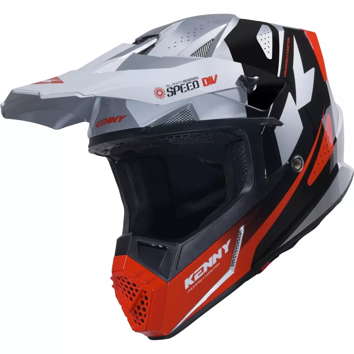 Casque Cross Kenny Track Graphic Speed Noir Rouge Blanc