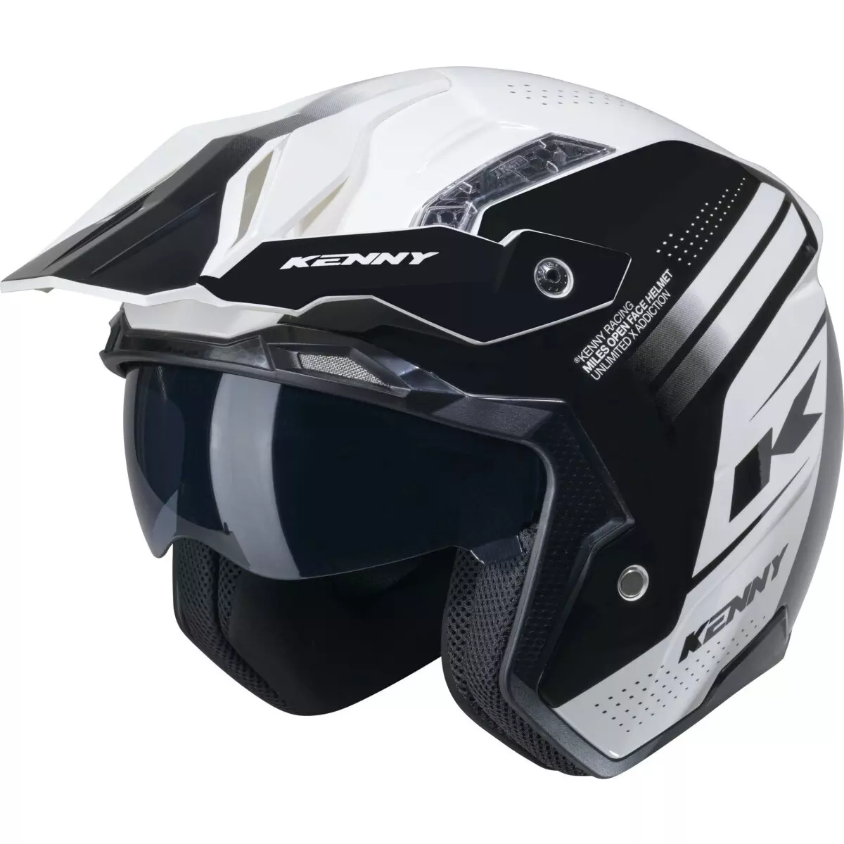 Casque Cross Kenny Miles Graphic Noir Blanc