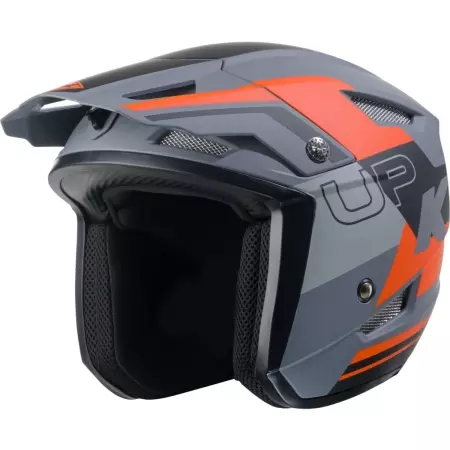 Casque Trial Kenny Trial Up Graphic Orange Gris Mat