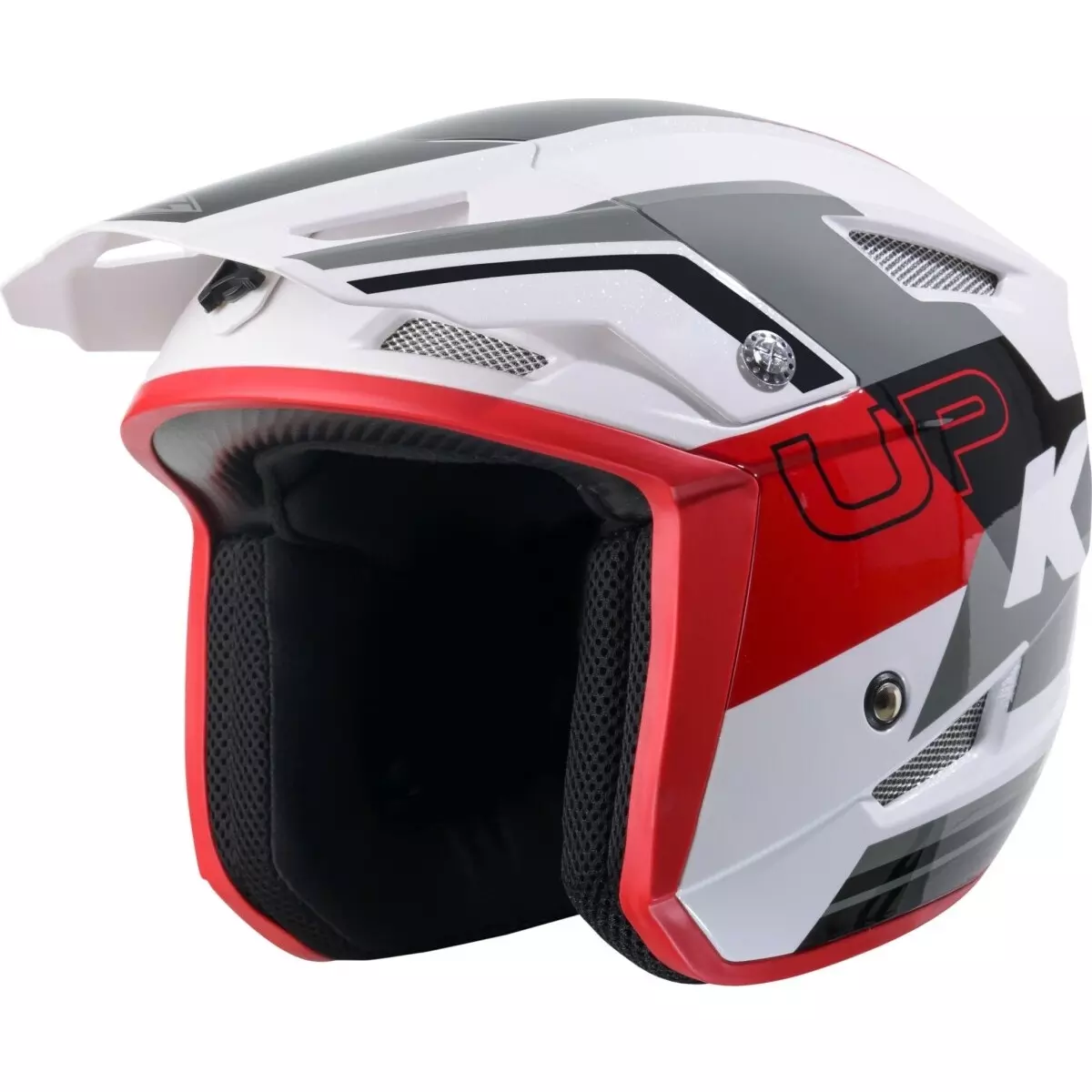 Casque Trial Kenny Trial Up Graphic Blanc Rouge