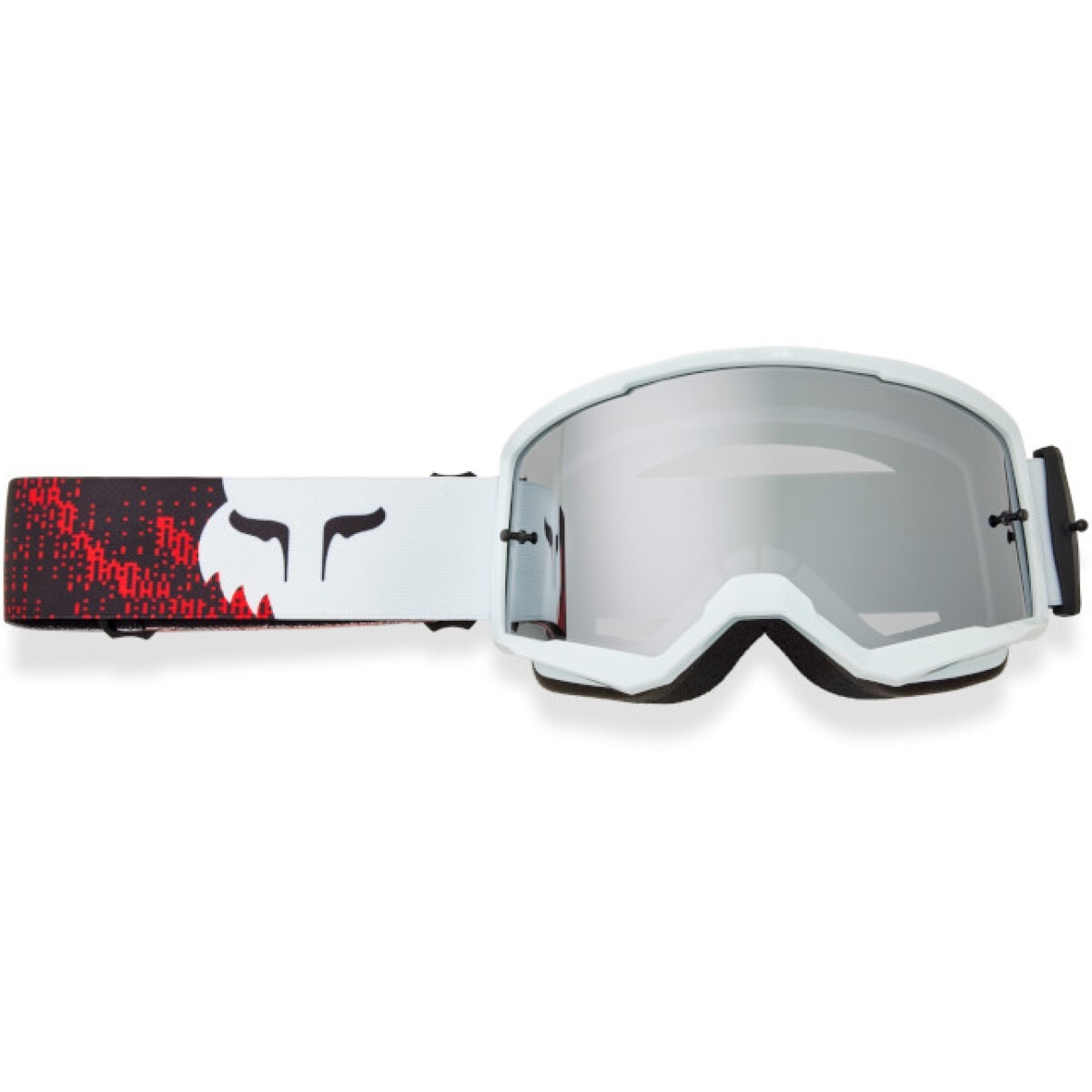 Masque Cross Fox Main Kairos Spark Blanc Rouge Fluo
