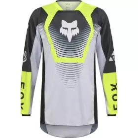 Maillot Cross Fox 180 Collect Gris Jaune