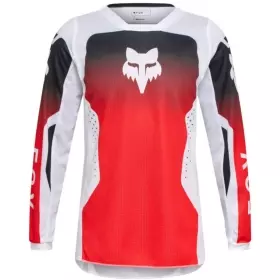 Maillot Cross Enfant Fox 180 Shield Rouge Fluo
