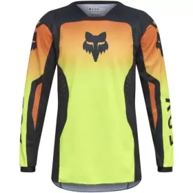 Maillot Cross Enfant Fox 180 Shield Jaune Fluo