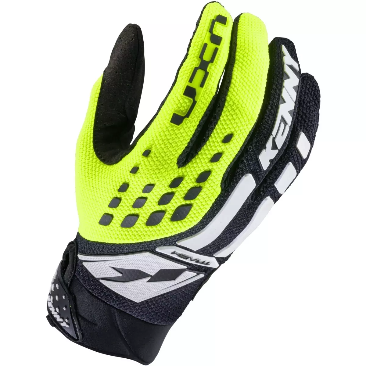 Gants Cross Enfant Kenny Track Noir Jaune Fluo