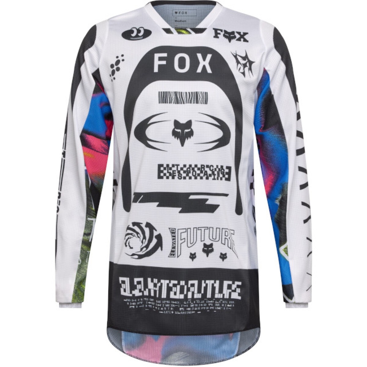 Maillot Cross Fox 180 Image Cosmo Blanc Noir