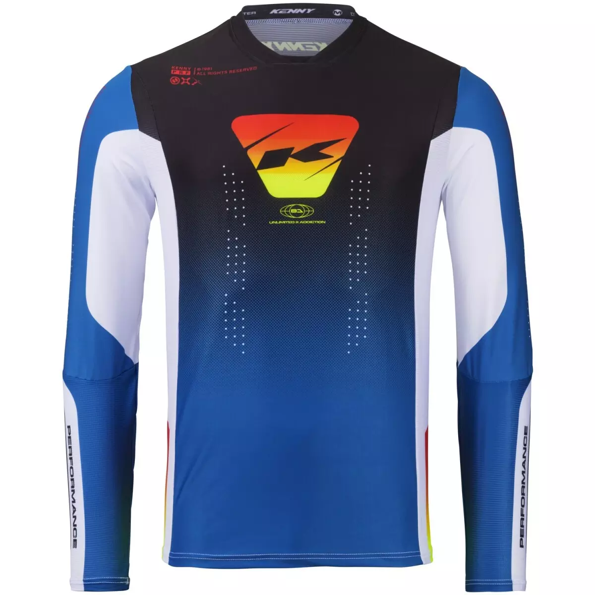 Maillot Cross Kenny Performance Bleu Noir