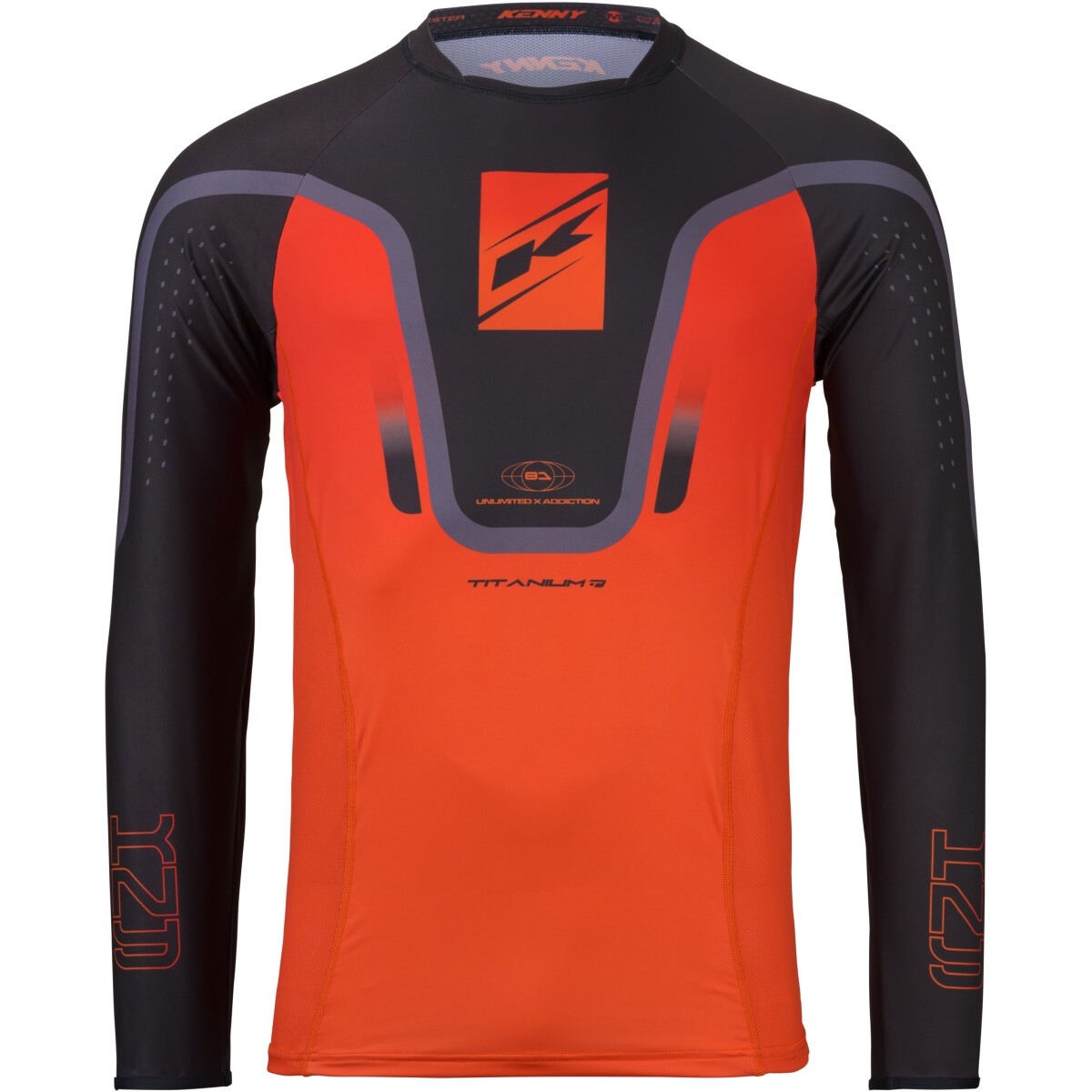 Maillot Cross Kenny Titanium Orange Noir