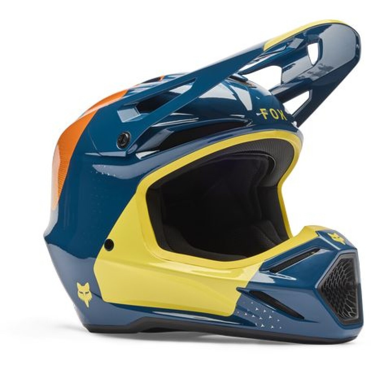 Casque Cross Fox V3 Tine Twi Bleu Jaune