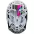 Casque Cross Fox V1 Image Cosmo Blanc Noir
