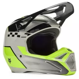 Casque Cross Fox V1 Collect Gris Jaune