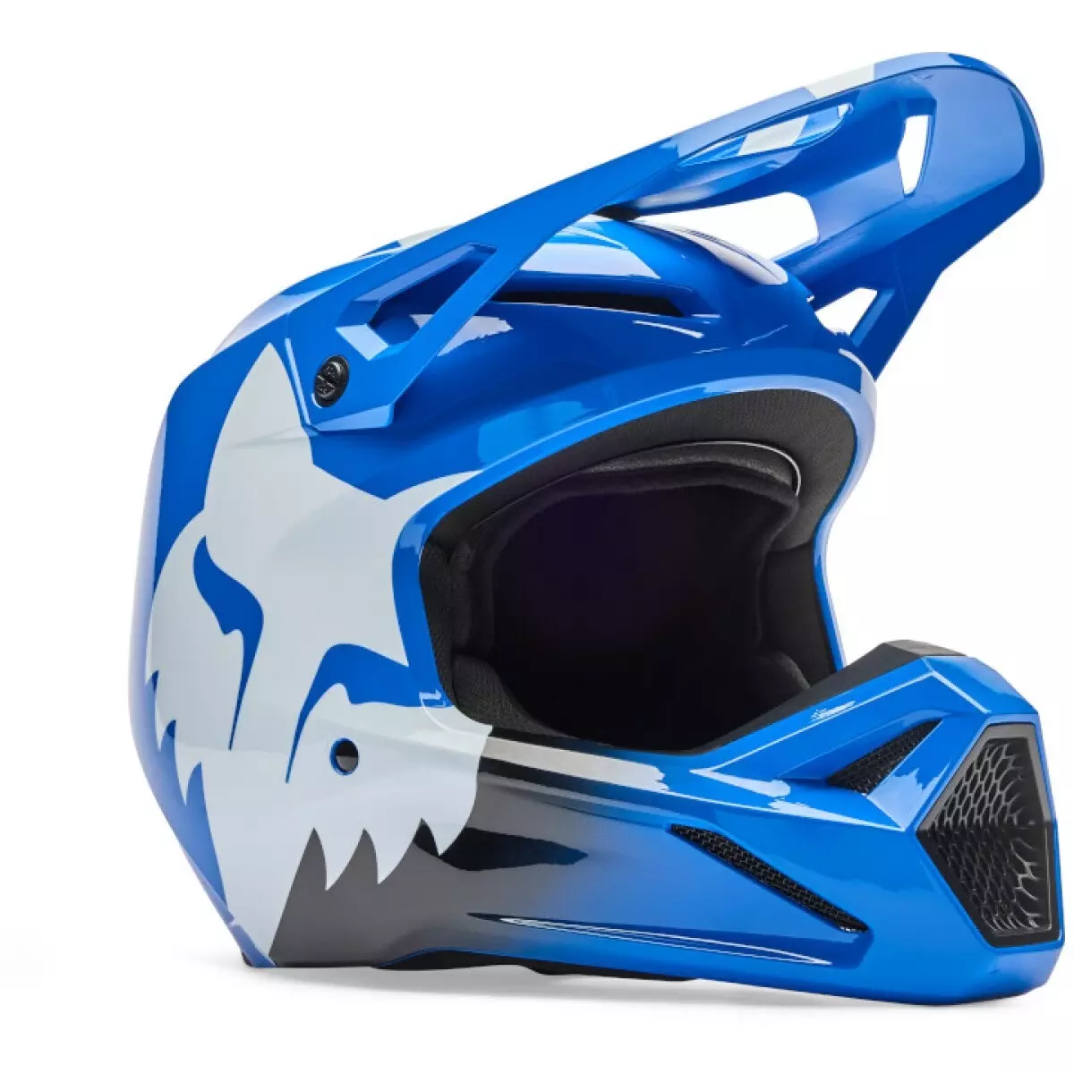 Casque Cross Fox V1 Shield Bleu