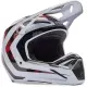 Casque Cross Fox V1 Kairos Blanc Rouge Fluo