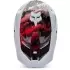 Casque Cross Fox V1 Kairos Blanc Rouge Fluo